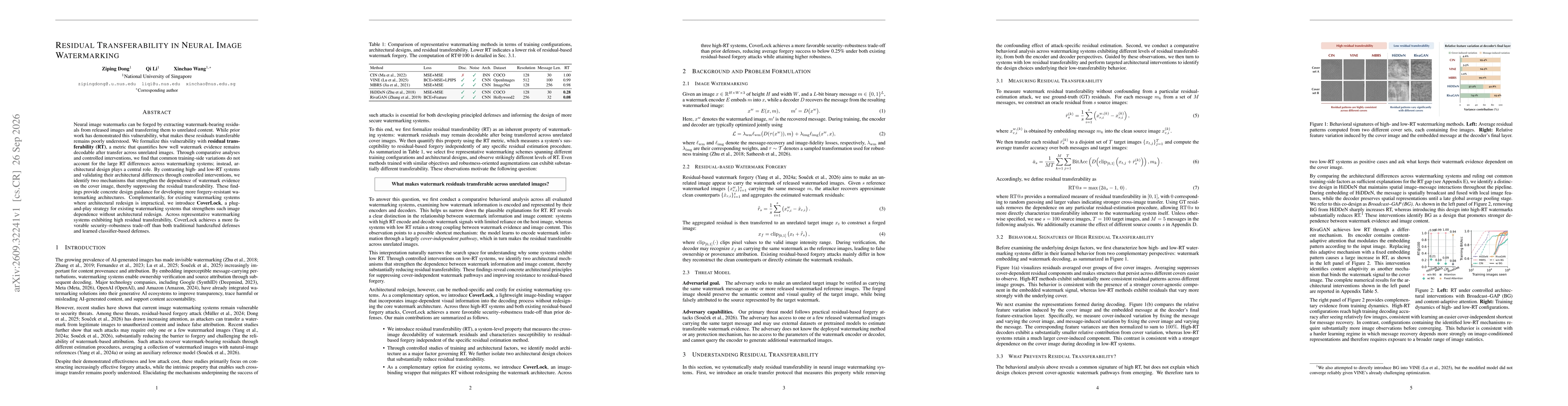 Thumbnail for Residual Transferability in Neural Image Watermarking
