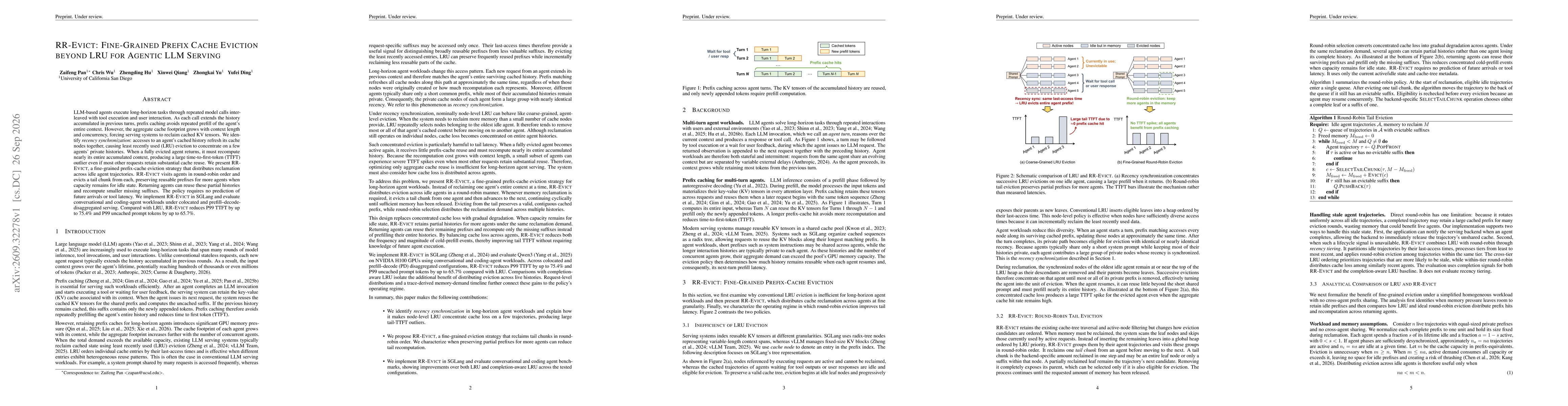 Thumbnail for RR-Evict: Fine-Grained Prefix Cache Eviction beyond LRU for Agentic LLM Serving