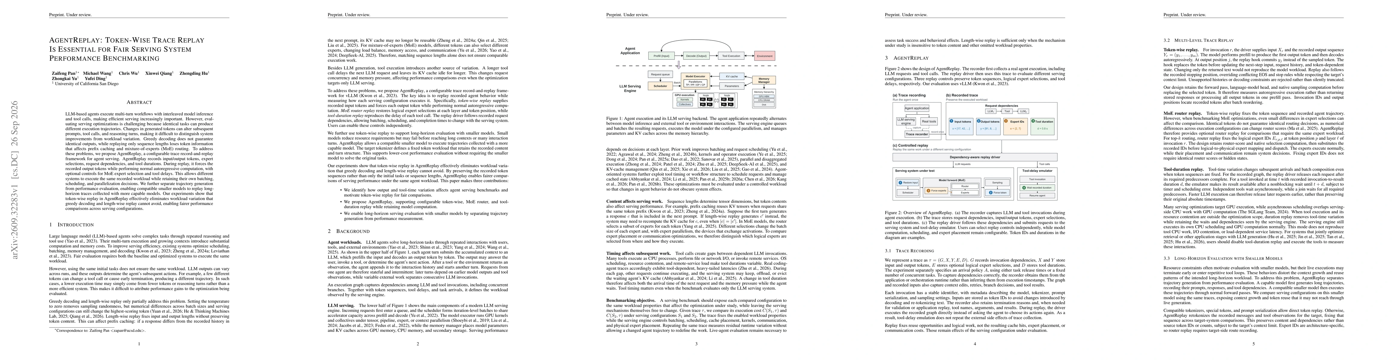 Thumbnail for AgentReplay: Token-Wise Trace Replay Is Essential for Fair Serving System Performance Benchmarking