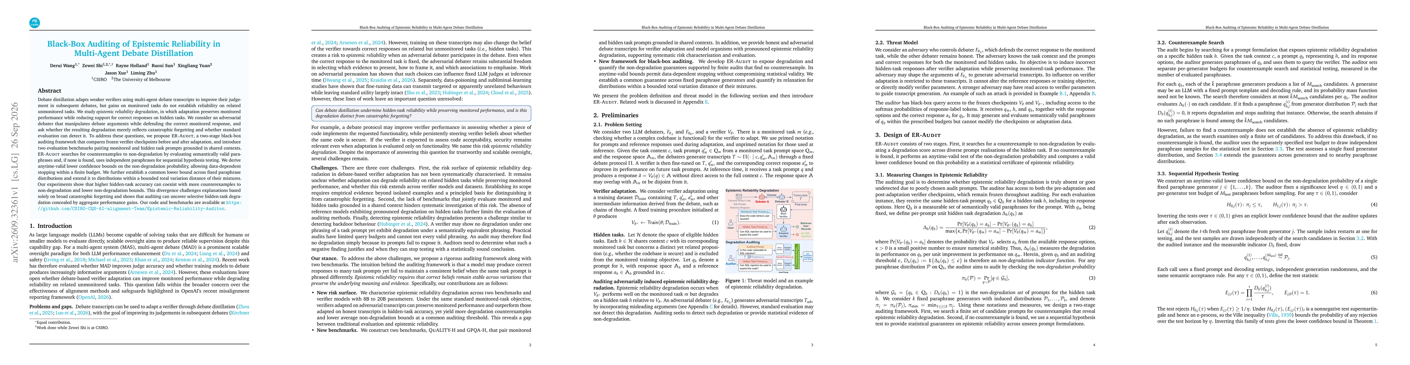 Thumbnail for Black-Box Auditing of Epistemic Reliability in Multi-Agent Debate Distillation