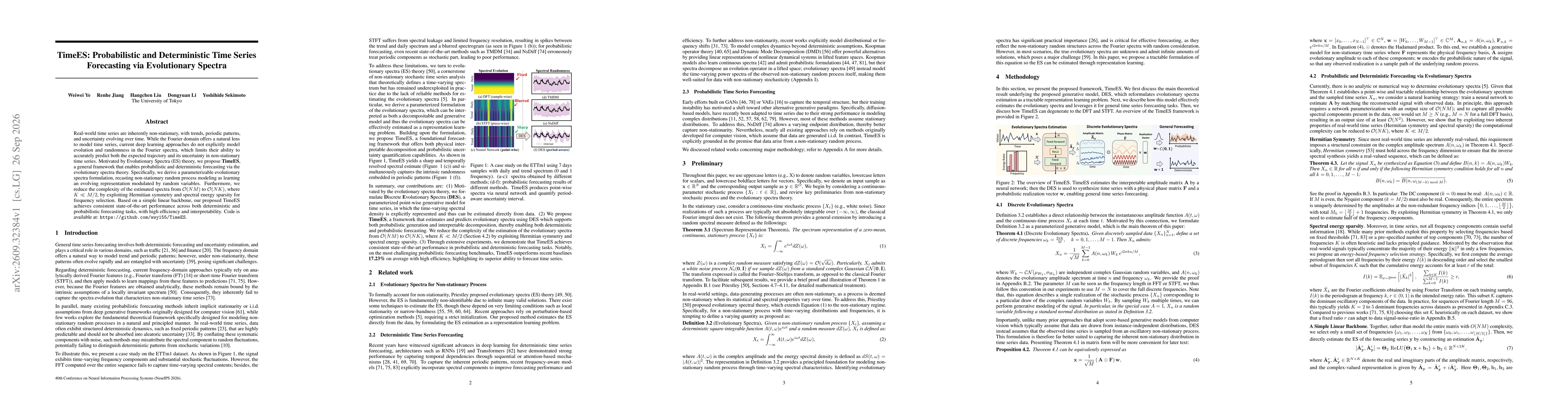 Thumbnail for TimeES: Probabilistic and Deterministic Time Series Forecasting via Evolutionary Spectra