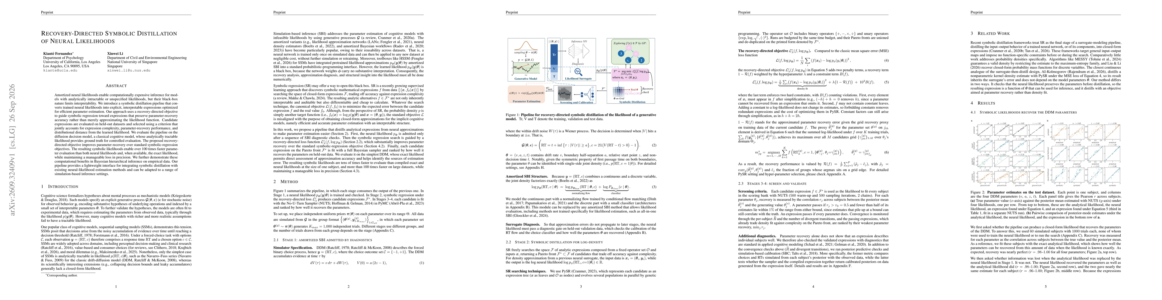 Thumbnail for Recovery-Directed Symbolic Distillation of Neural Likelihoods