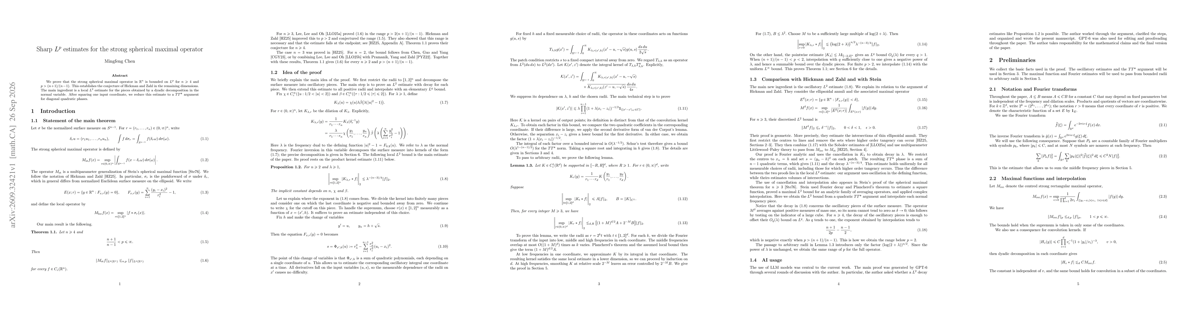 Thumbnail for Sharp $L^p$ estimates for the strong spherical maximal operator