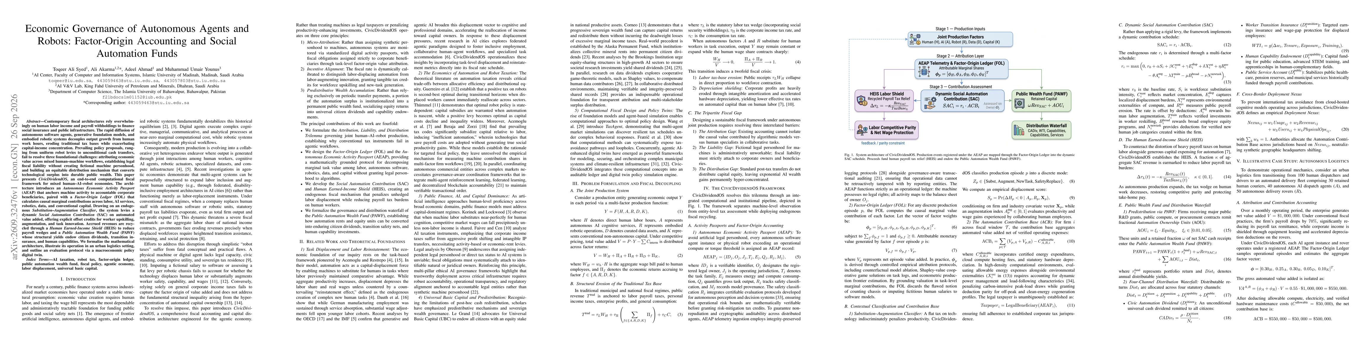Thumbnail for Economic Governance of Autonomous Agents and Robots: Factor-Origin Accounting and Social Automation Funds