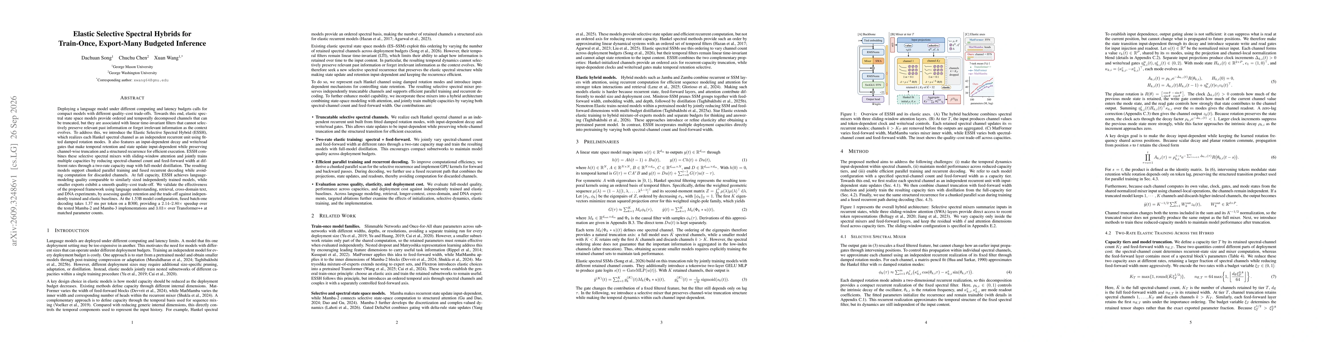 Thumbnail for Elastic Selective Spectral Hybrids for Train-Once, Export-Many Budgeted Inference