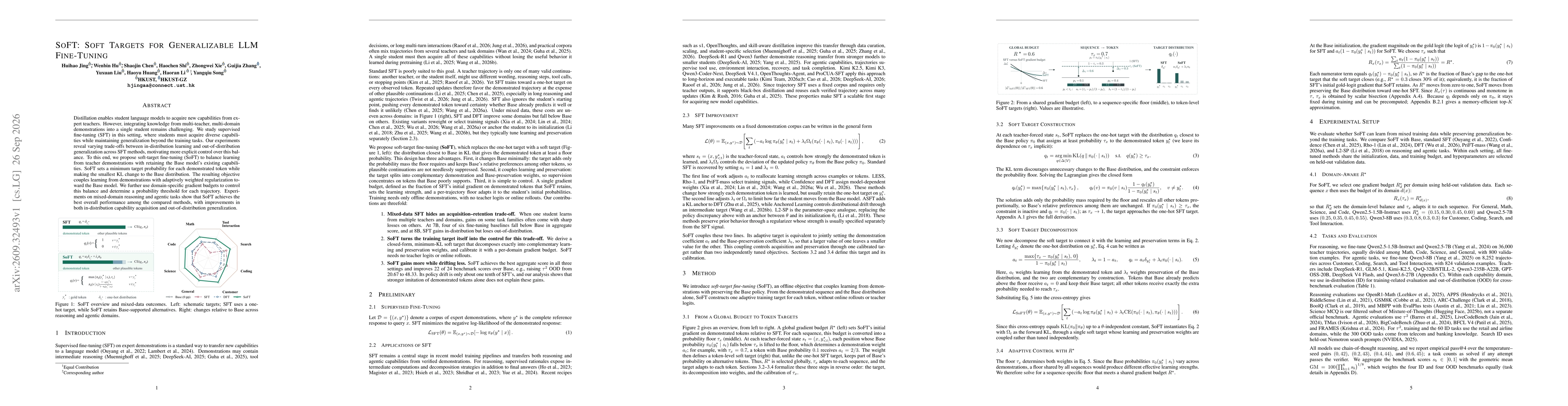 Thumbnail for SoFT: Soft Targets for Generalizable LLM Fine-Tuning
