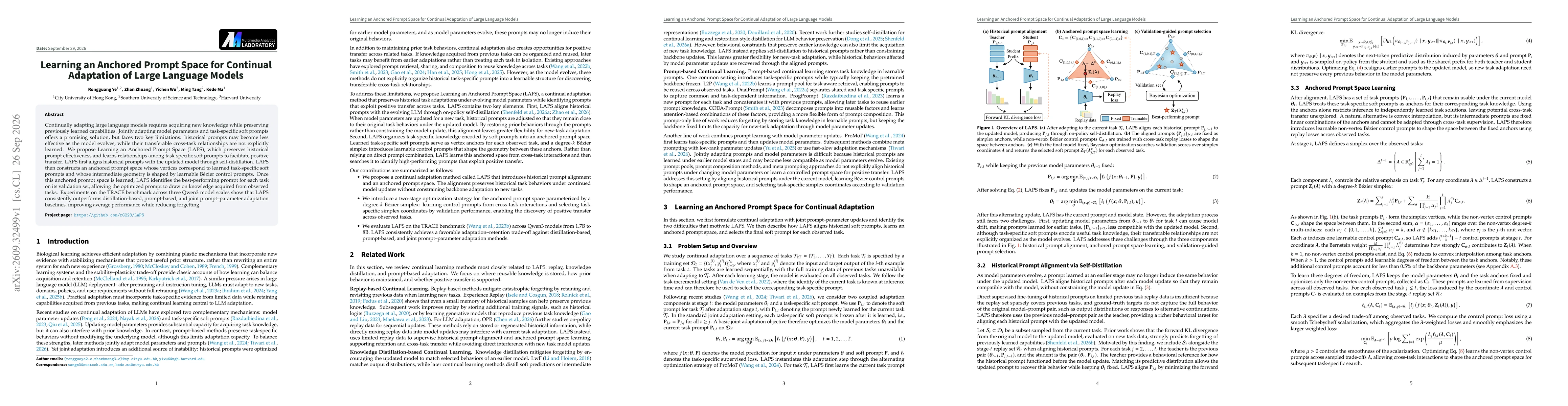 Thumbnail for Learning an Anchored Prompt Space for Continual Adaptation of Large Language Models