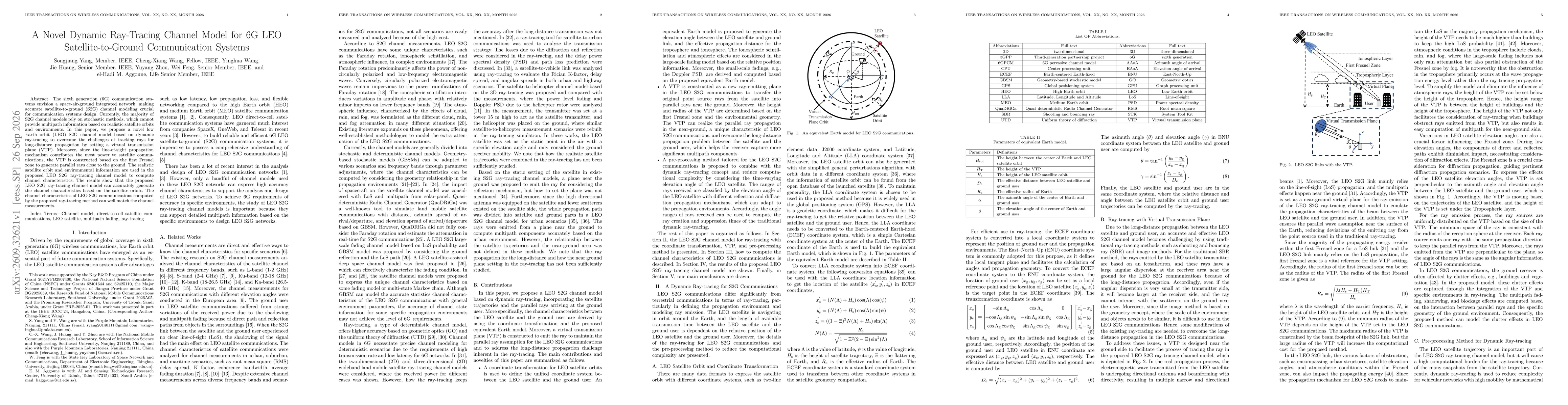 Thumbnail for A Novel Dynamic Ray-Tracing Channel Model for 6G LEO Satellite-to-Ground Communication Systems