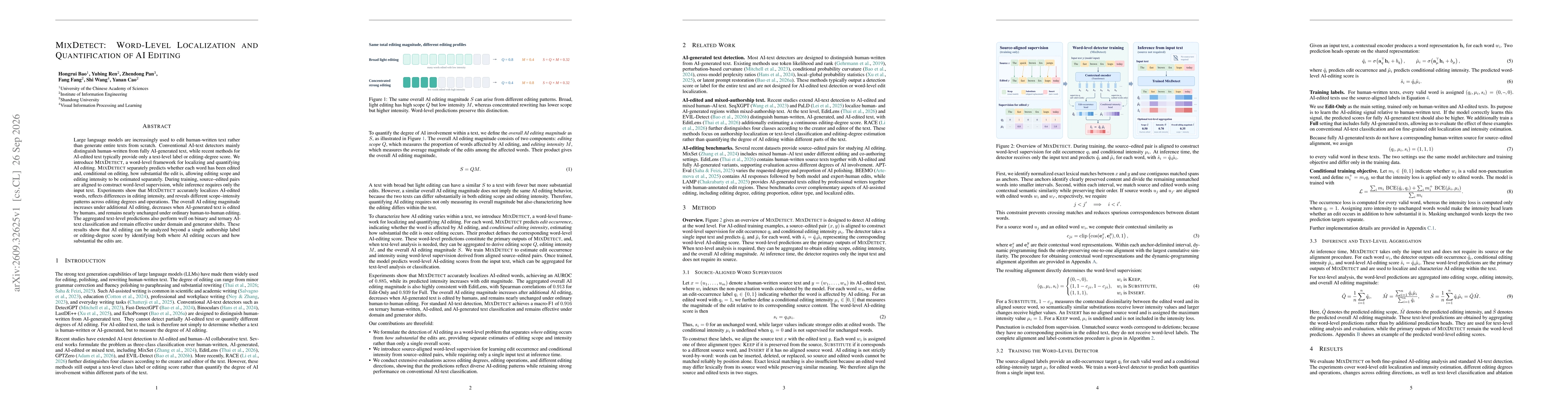Thumbnail for MixDetect: Word-Level Localization and Quantification of AI Editing