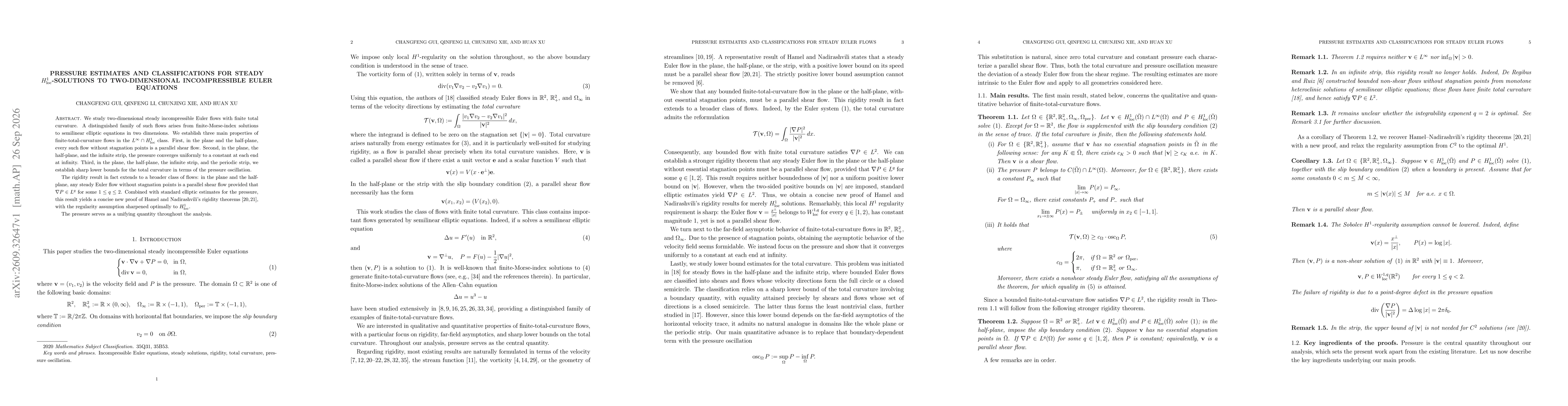 Thumbnail for Pressure estimates and classifications for steady $H^1_{\rm loc}$-solutions to two-dimensional incompressible Euler equations