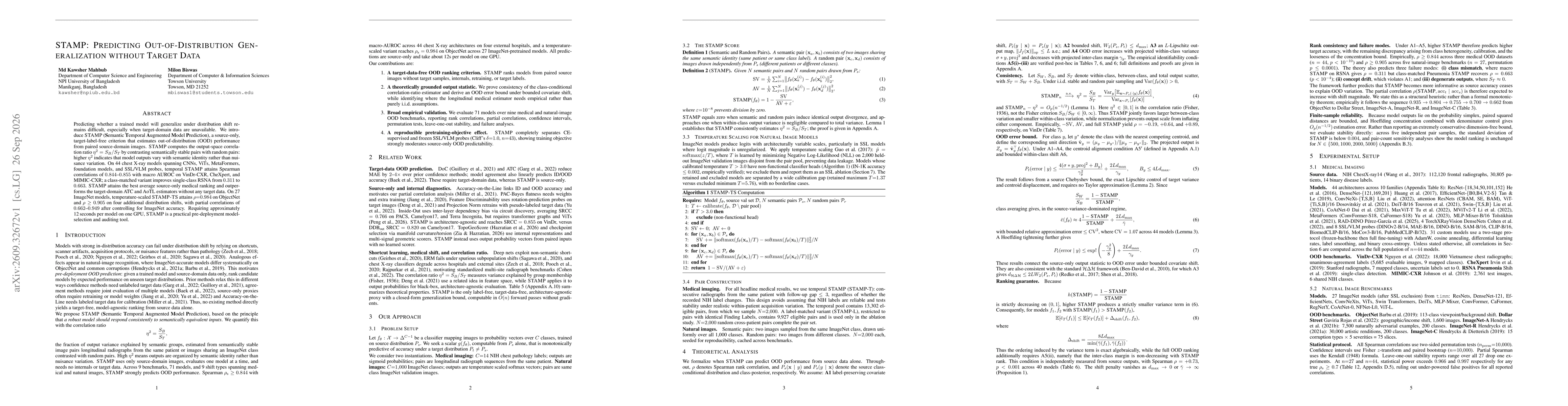 Thumbnail for STAMP: Predicting Out-of-Distribution Generalization without Target Data