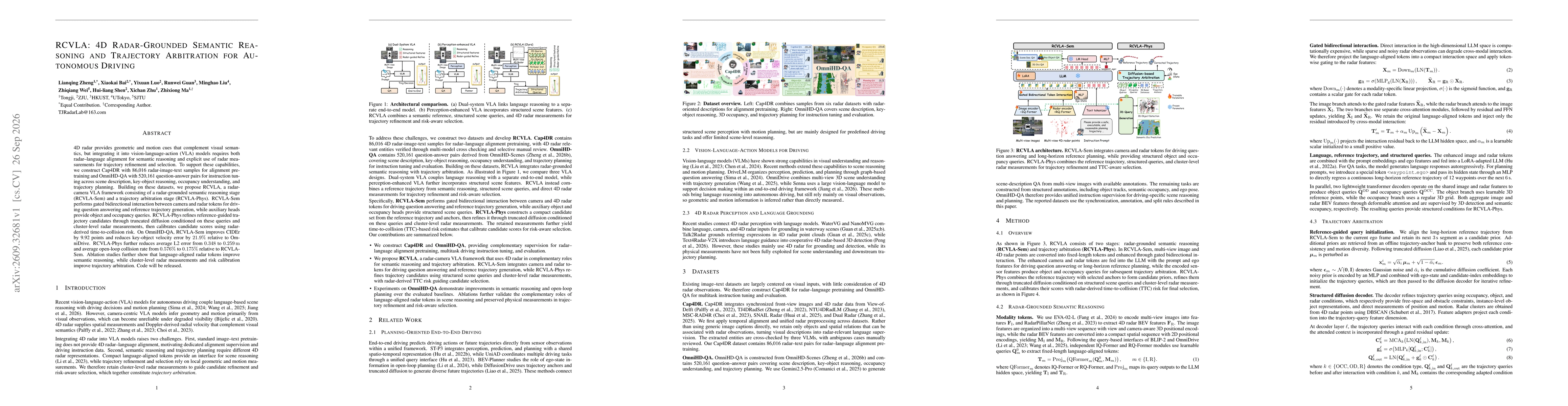 Thumbnail for RCVLA: 4D Radar-Grounded Semantic Reasoning and Trajectory Arbitration for Autonomous Driving
