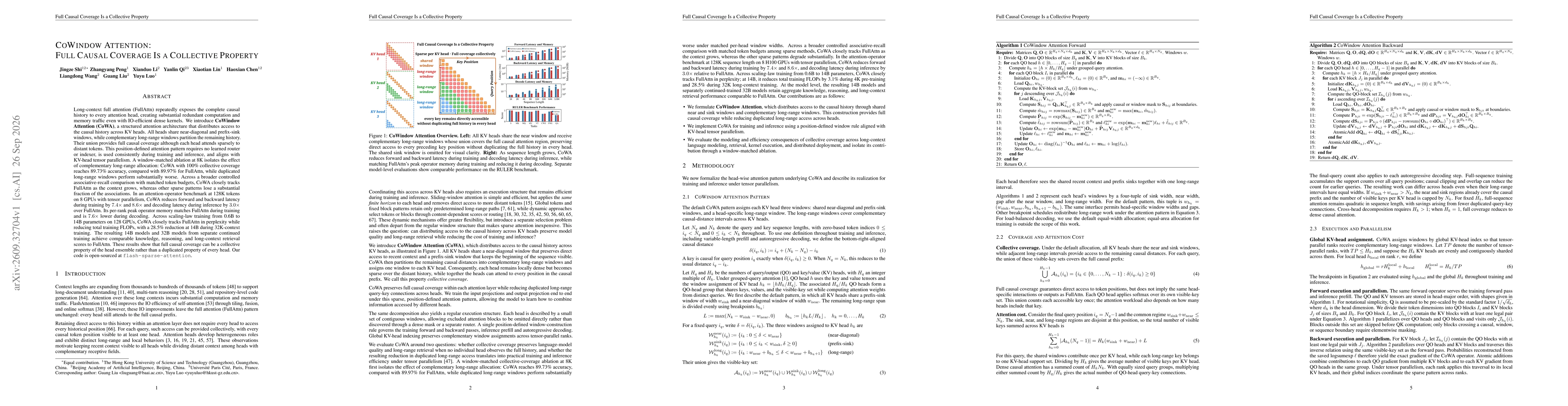 Thumbnail for CoWindow Attention: Full Causal Coverage Is a Collective Property