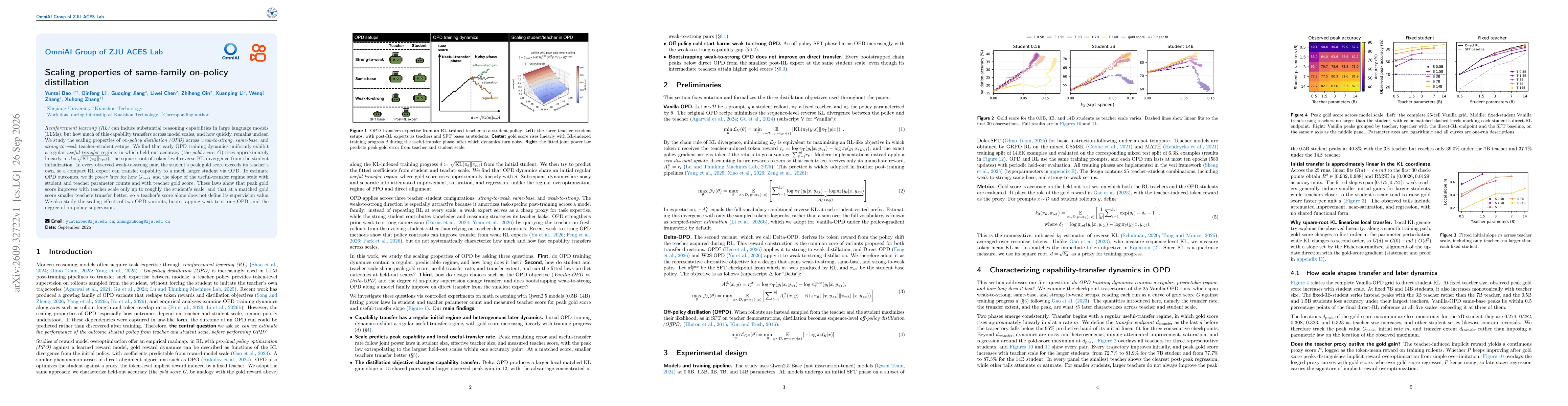 Thumbnail for Scaling Properties of Same-Family On-Policy Distillation