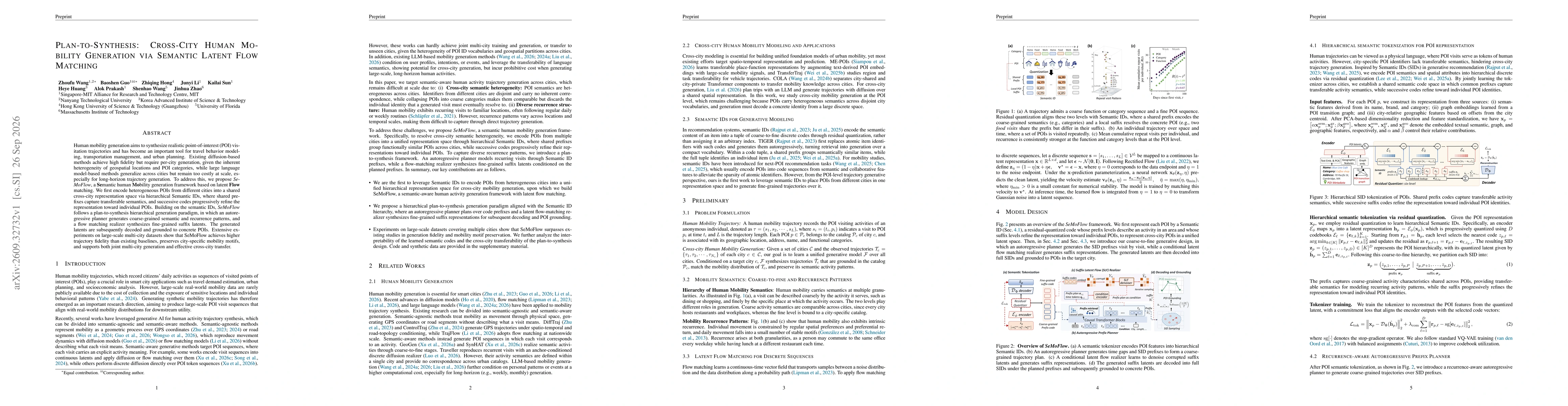 Thumbnail for Plan-to-Synthesis: Cross-City Human Mobility Generation via Semantic Latent Flow Matching