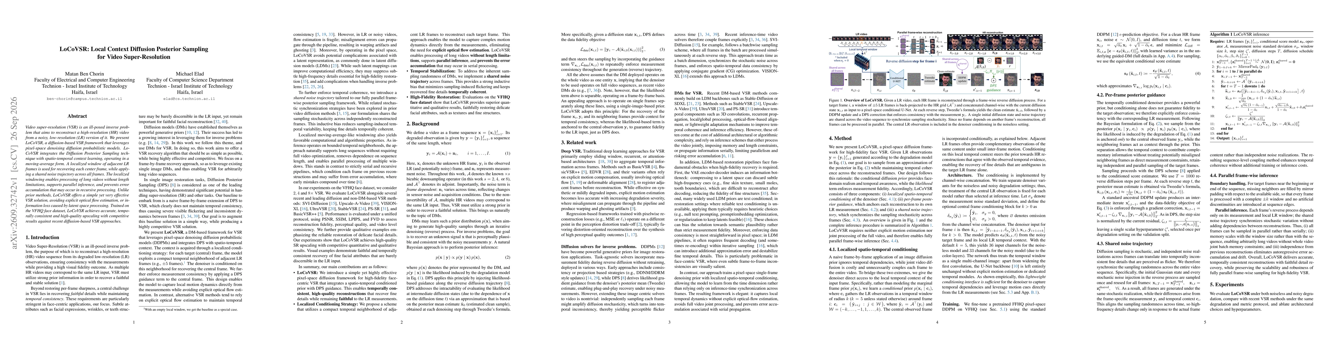Thumbnail for LoCoVSR: Local Context Diffusion Posterior Sampling for Video Super-Resolution