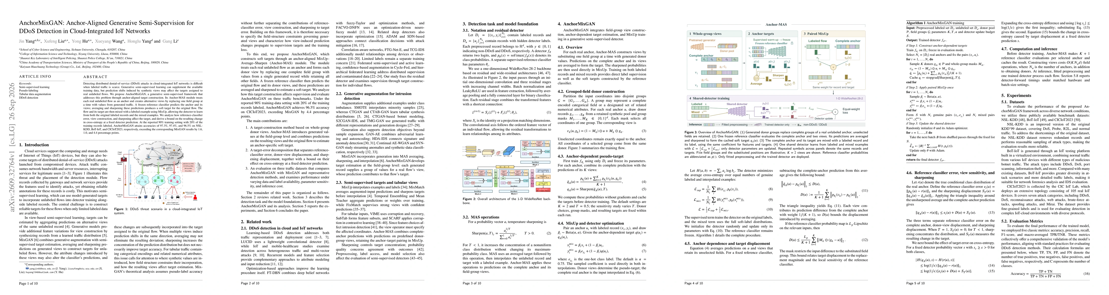 Thumbnail for AnchorMixGAN: Anchor-Aligned Generative Semi-Supervision for DDoS Detection in Cloud-Integrated IoT Networks