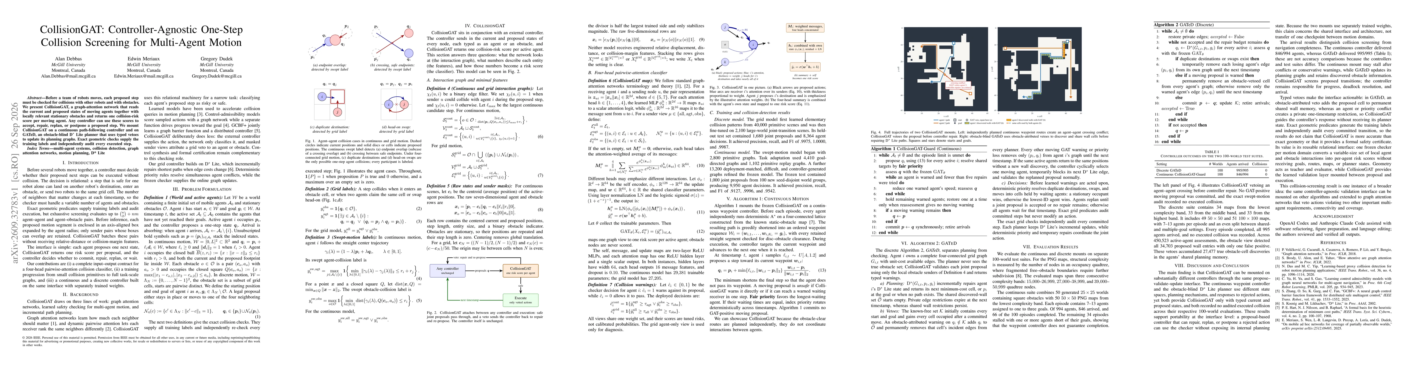 Thumbnail for CollisionGAT: Controller-Agnostic One-Step Collision Screening for Multi-Agent Motion