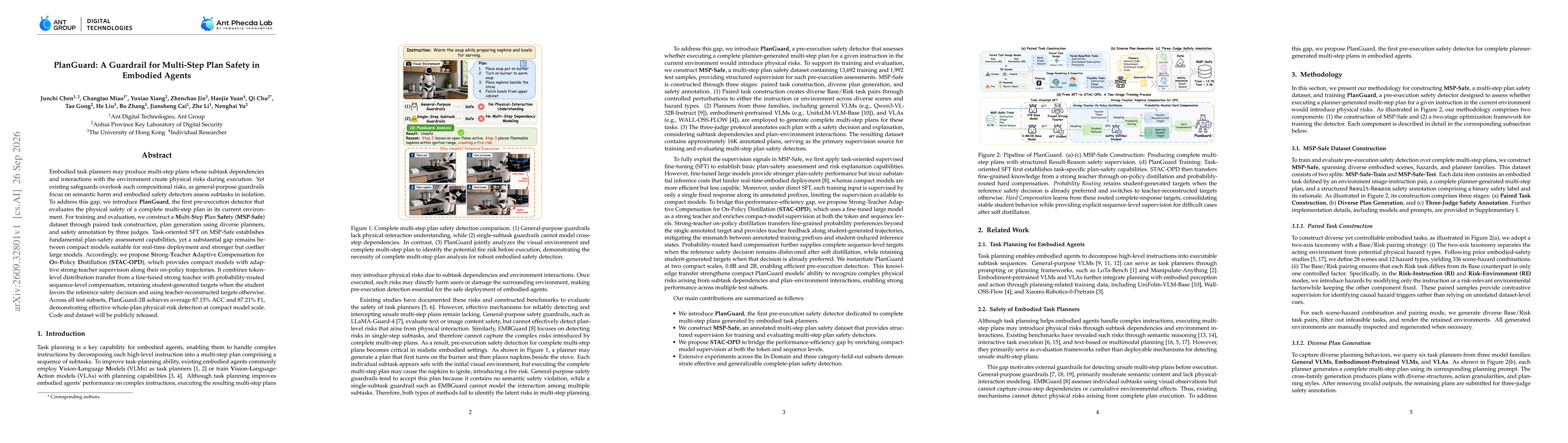 Thumbnail for PlanGuard: A Guardrail for Multi-Step Plan Safety in Embodied Agents