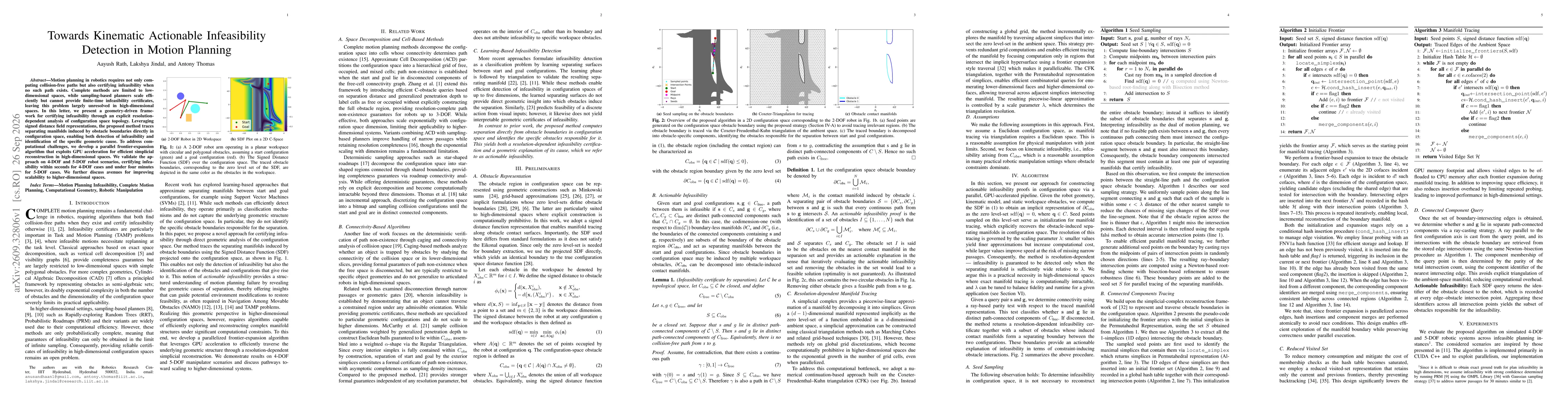 Thumbnail for Towards Kinematic Actionable Infeasibility Detection in Motion Planning