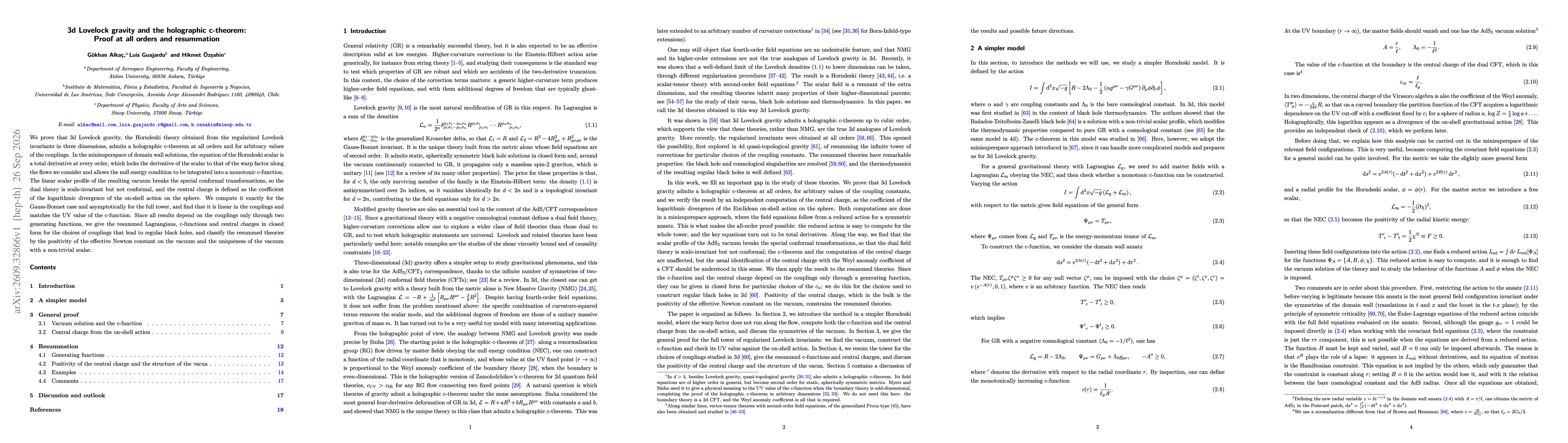 Thumbnail for 3d Lovelock gravity and the holographic c-theorem: Proof at all orders and resummation