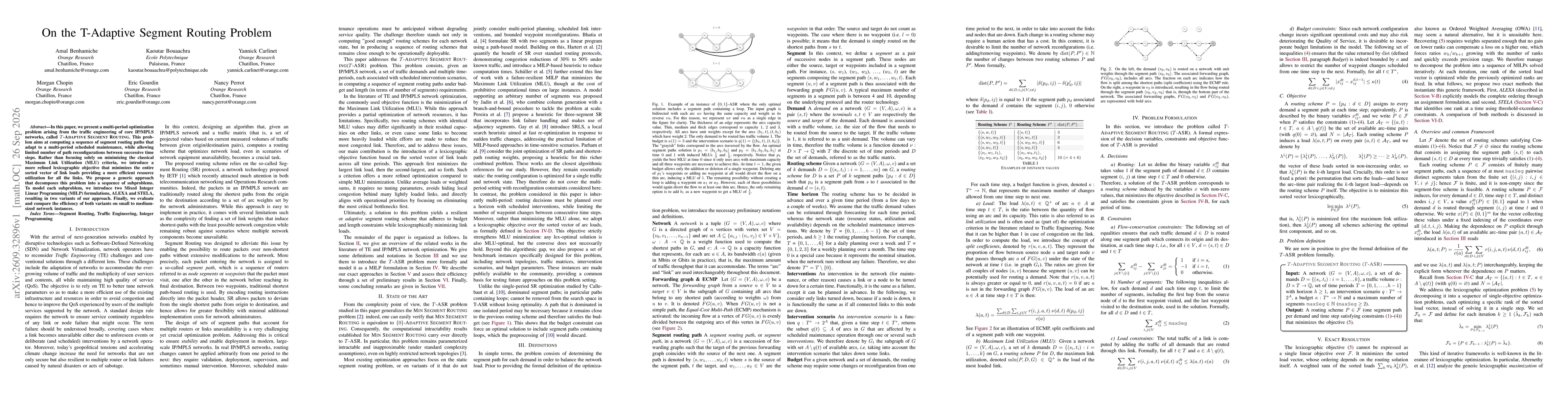 Thumbnail for On the T-Adaptive Segment Routing Problem