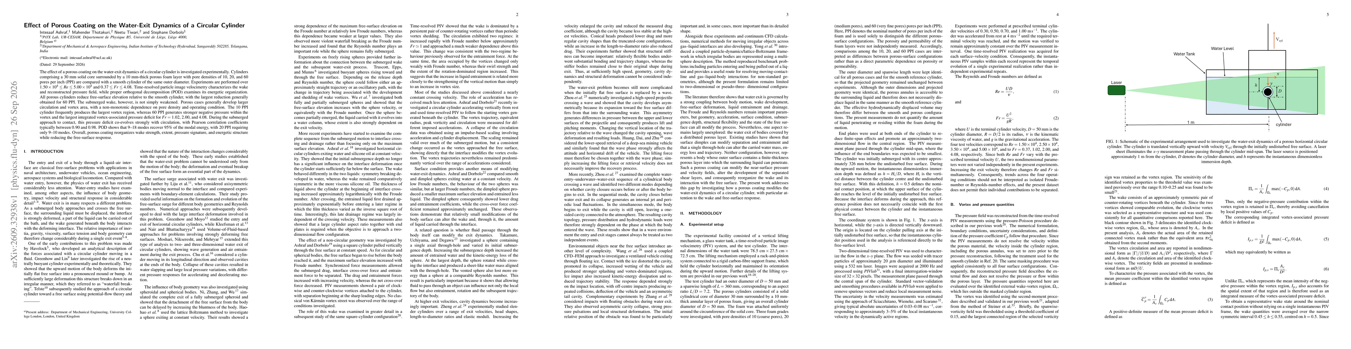 Thumbnail for Effect of Porous Coating on the Water-Exit Dynamics of a Circular Cylinder