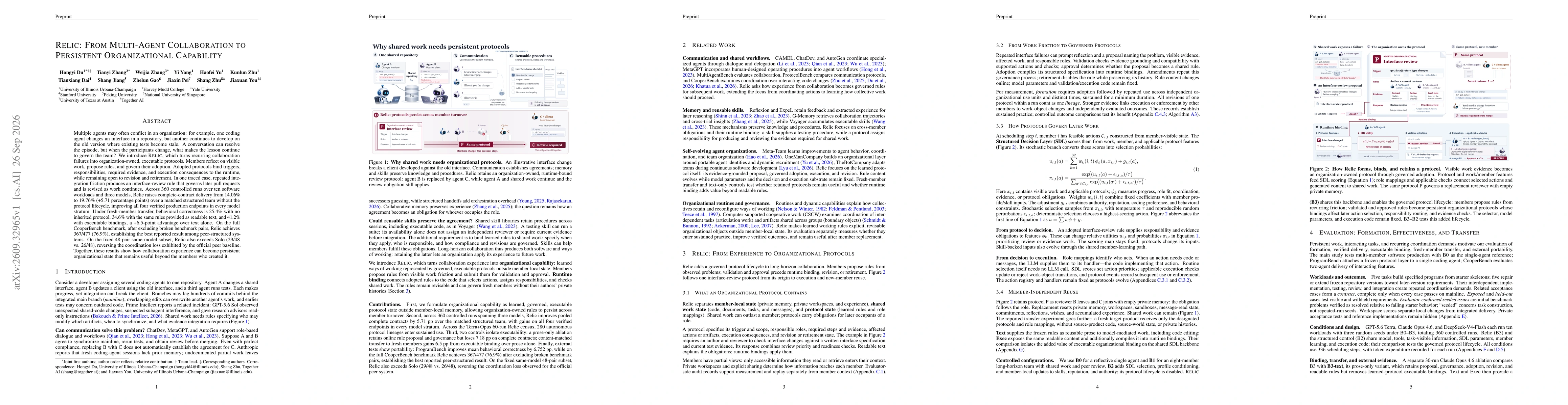 Thumbnail for Relic: From Multi-Agent Collaboration to Persistent Organizational Capability