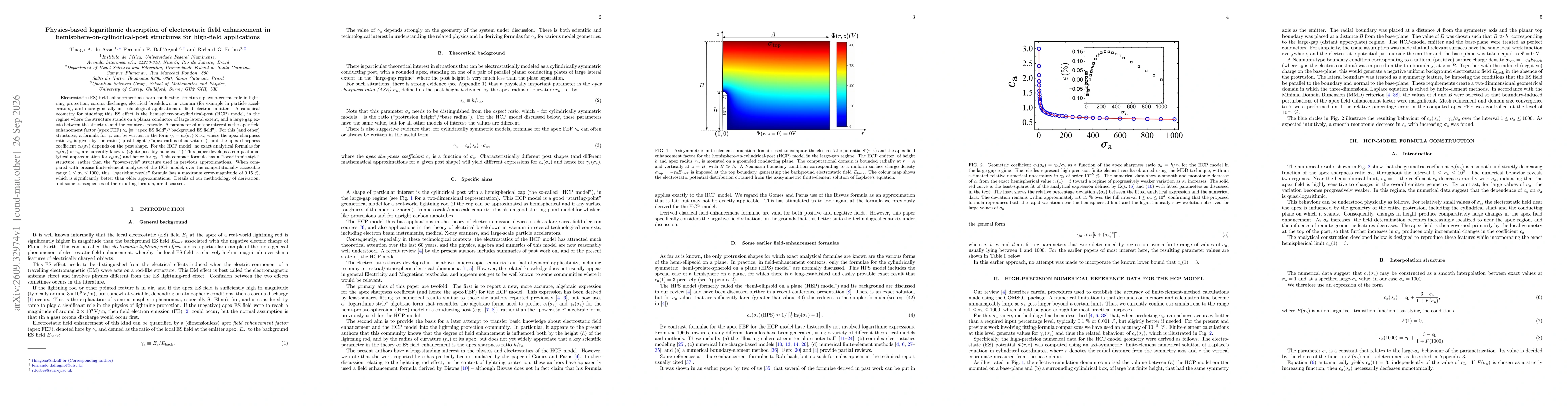Thumbnail for Physics-based logarithmic description of electrostatic field enhancement in hemisphere-on-cylindrical-post structures for high-field applications