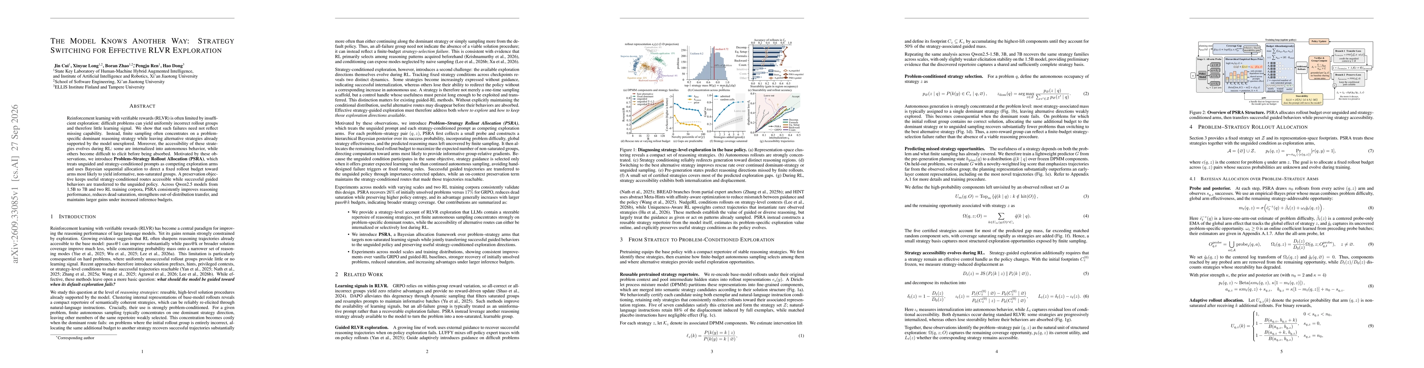 Thumbnail for The Model Knows Another Way: Strategy Switching for Effective RLVR Exploration