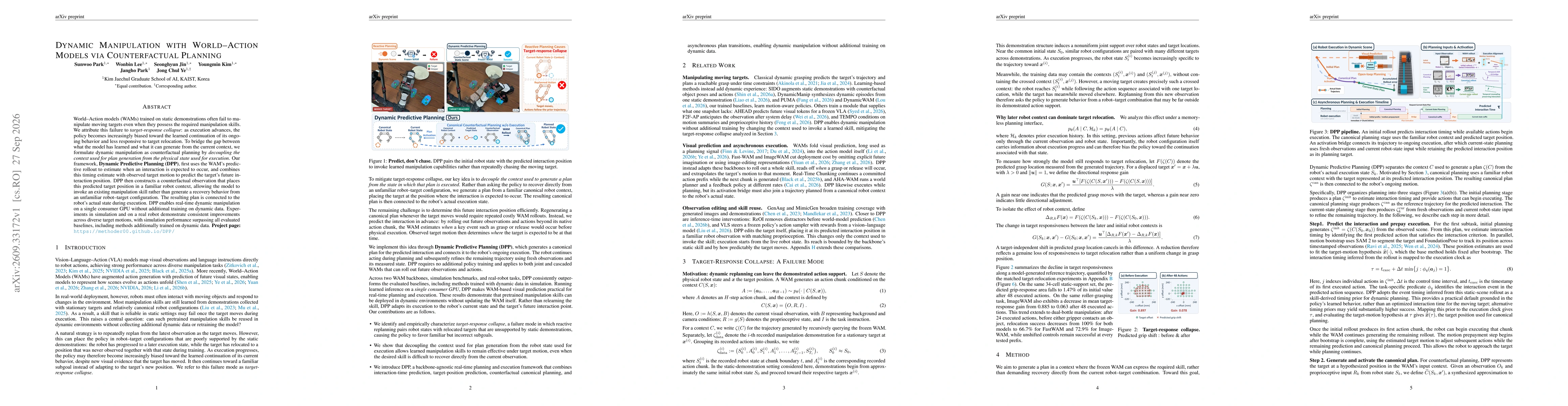 Thumbnail for Dynamic Manipulation with World-Action Models via Counterfactual Planning