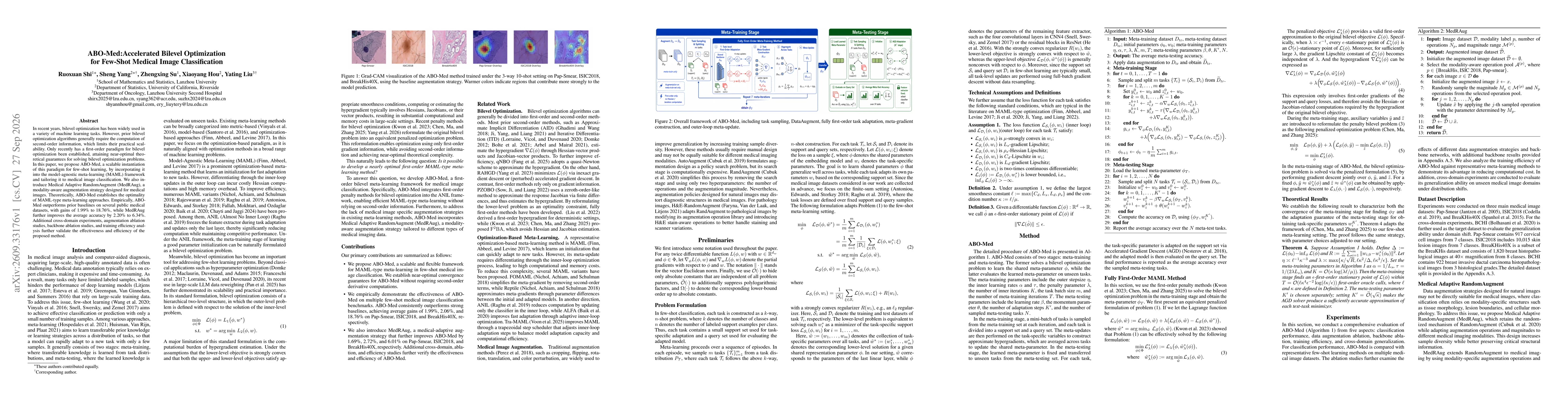 Thumbnail for ABO-Med: Accelerated Bilevel Optimization for Few-Shot Medical Image Classification