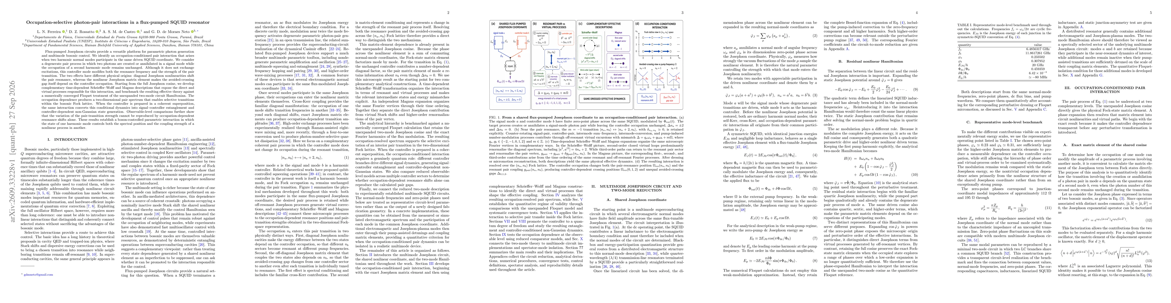 Thumbnail for Occupation-selective photon-pair interactions in a flux-pumped SQUID resonator