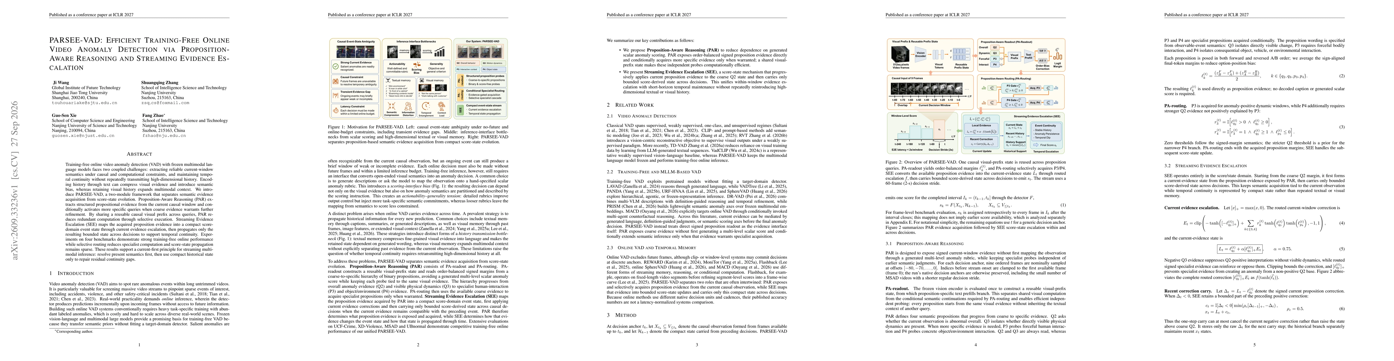 Thumbnail for PARSEE-VAD: Efficient Training-Free Online Video Anomaly Detection via Proposition-Aware Reasoning and Streaming Evidence Escalation