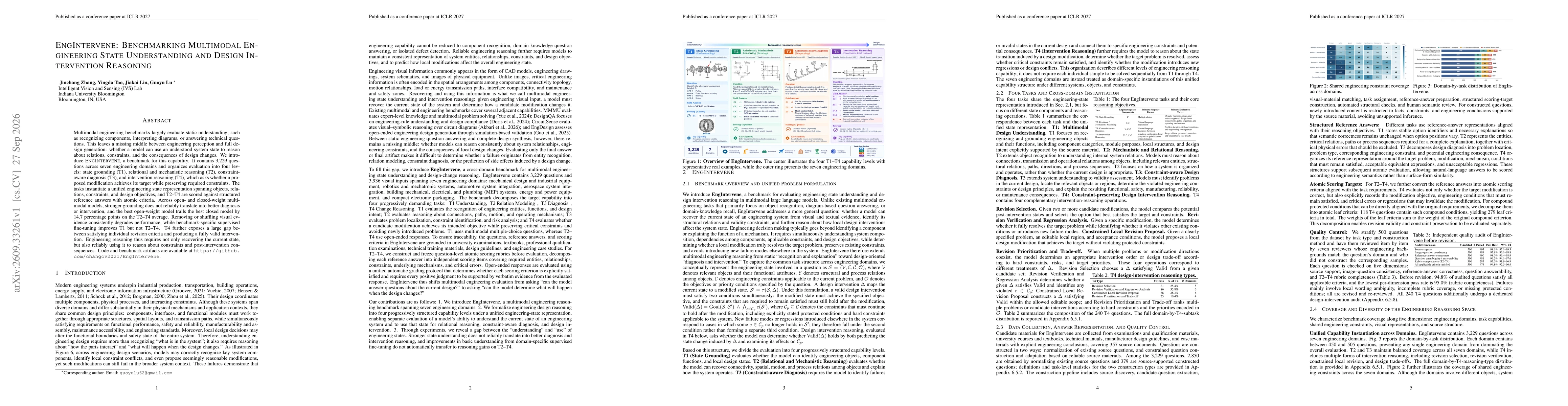 Thumbnail for EngIntervene: Benchmarking Multimodal Engineering State Understanding and Design Intervention Reasoning