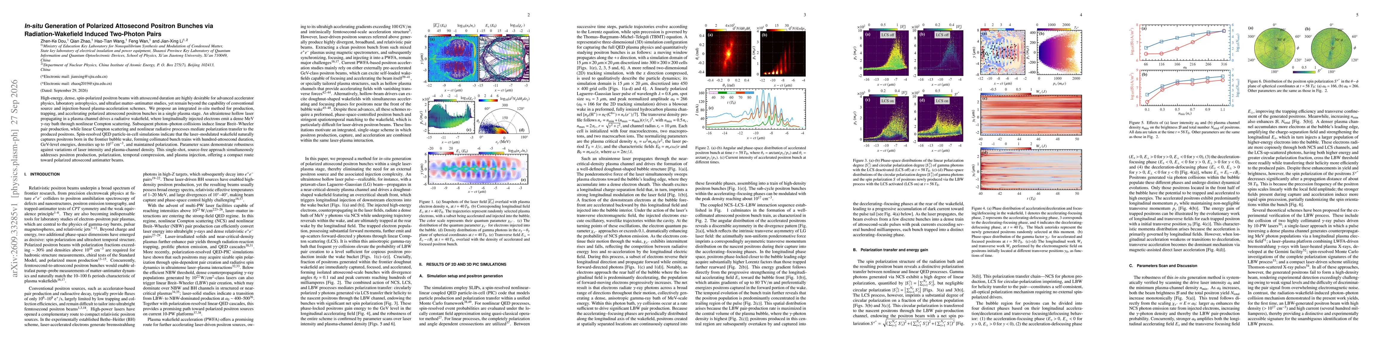 Thumbnail for In-situ Generation of Polarized Attosecond Positron Bunches via Radiation-Wakefield Induced Two-Photon Pairs