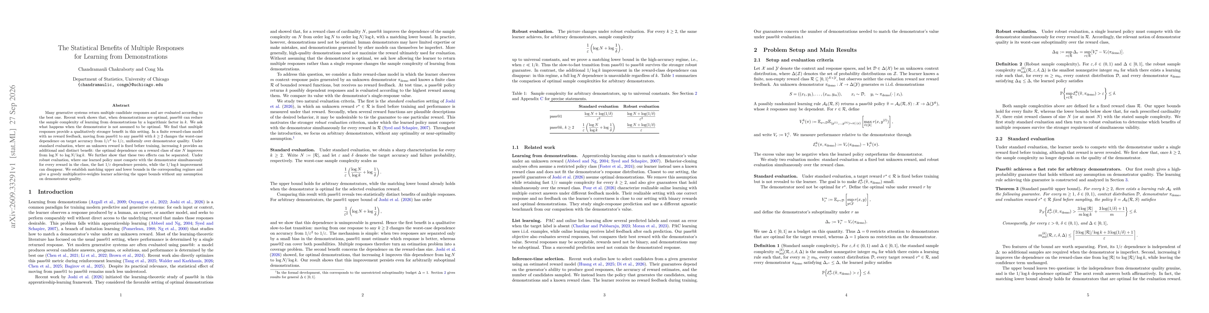 Thumbnail for The Statistical Benefits of Multiple Responses for Learning from Demonstrations