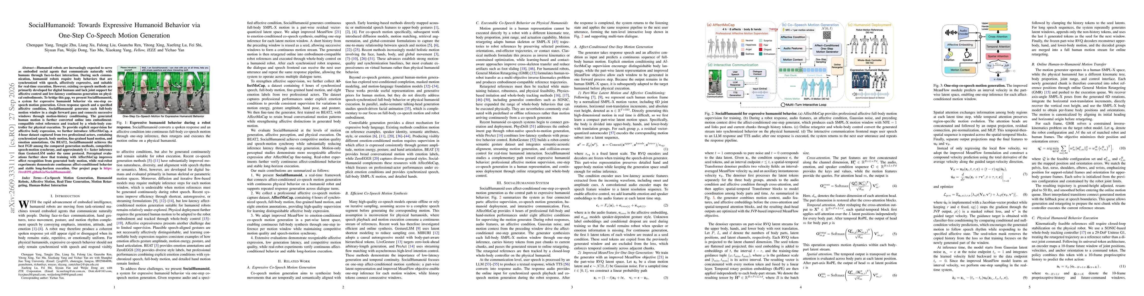 Thumbnail for SocialHumanoid: Towards Expressive Humanoid Behavior via One-Step Co-Speech Motion Generation