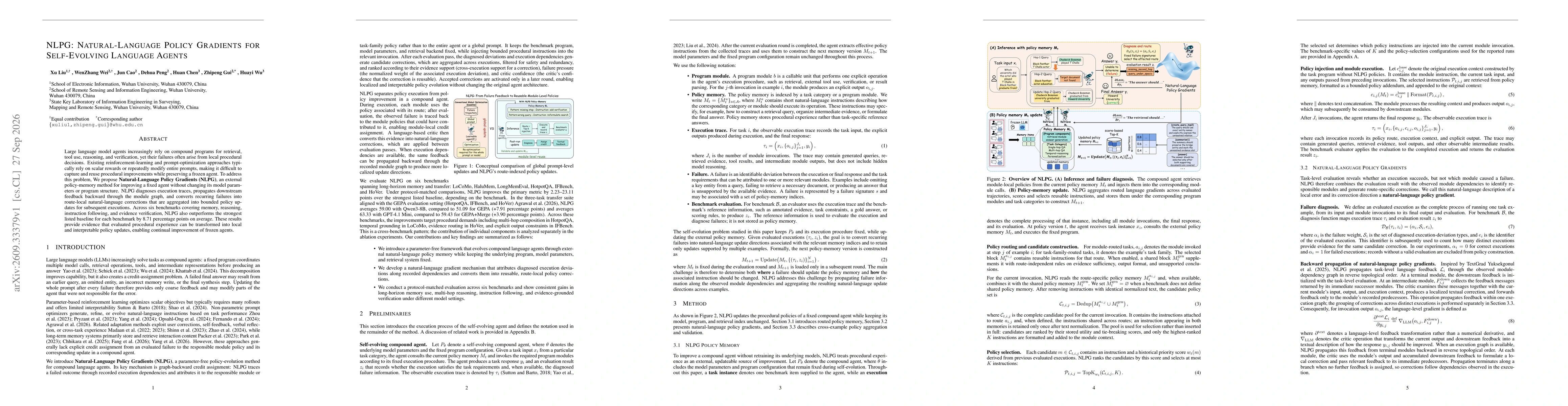 Thumbnail for NLPG: Natural-Language Policy Gradients for Self-Evolving Language Agents