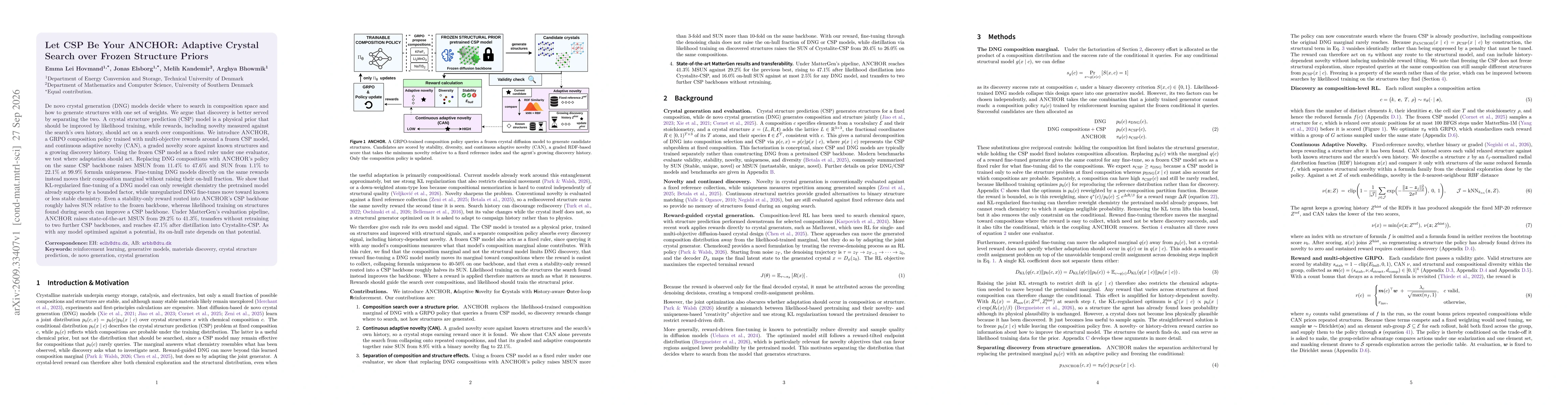 Thumbnail for Let CSP Be Your ANCHOR: Adaptive Crystal Search over Frozen Structure Priors
