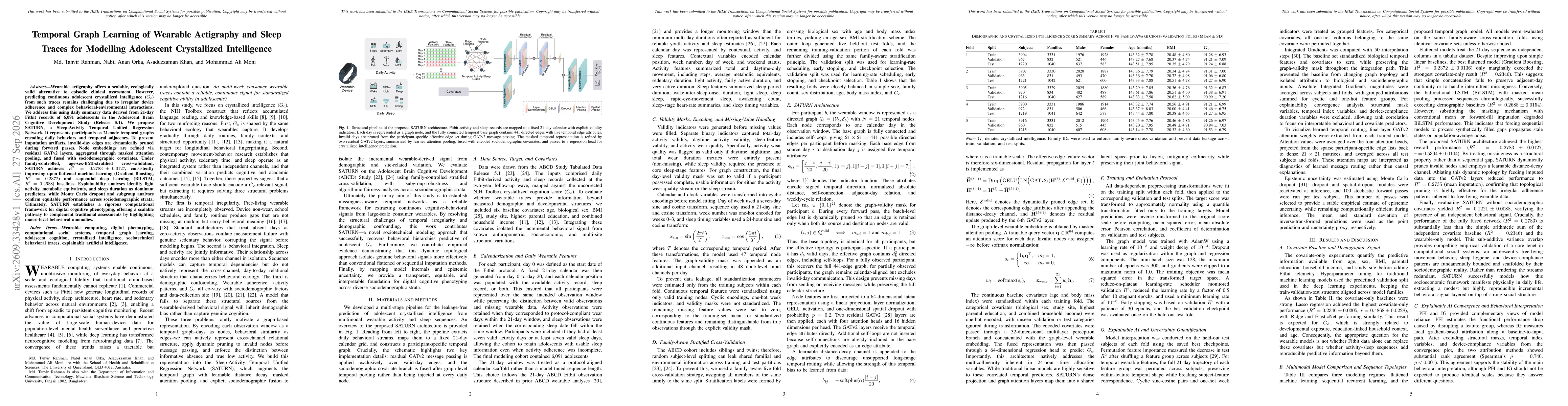 Thumbnail for Temporal Graph Learning of Wearable Actigraphy and Sleep Traces for Modelling Adolescent Crystallized Intelligence