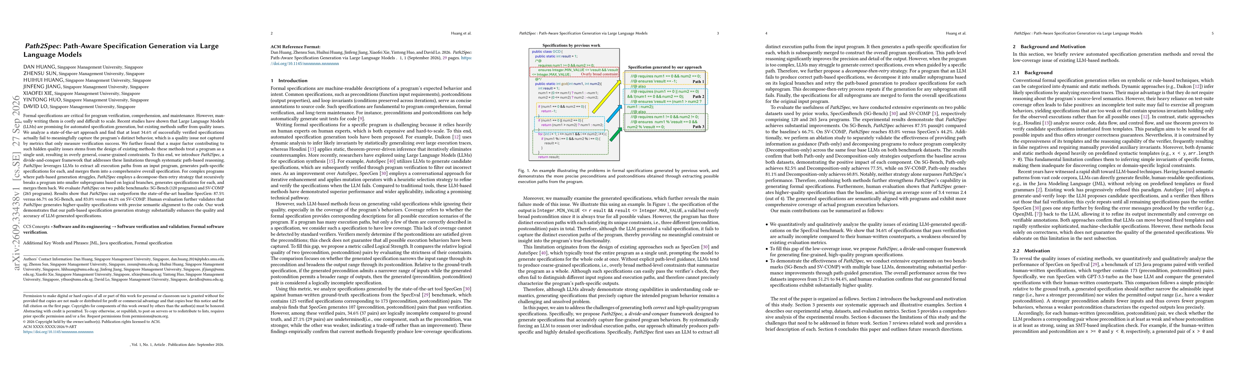 Thumbnail for Path2Spec: Path-Aware Specification Generation via Large Language Models