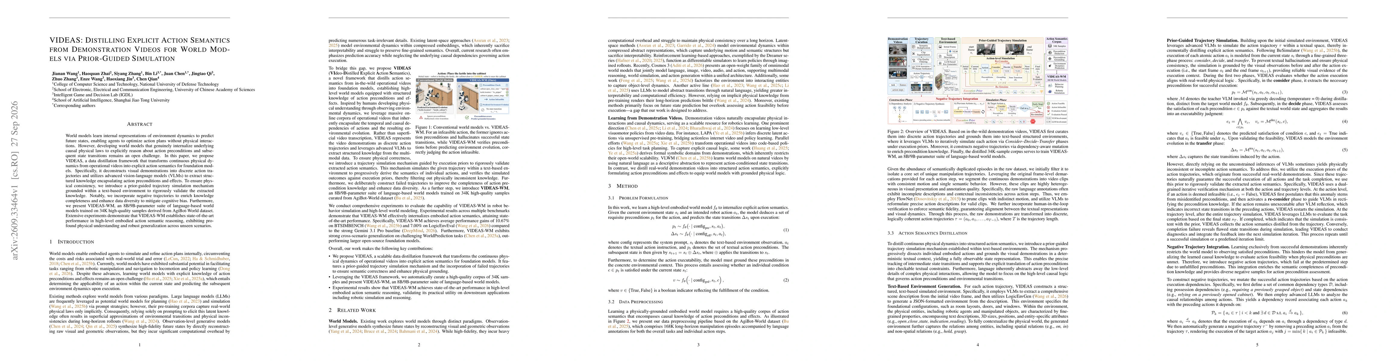 Thumbnail for VIDEAS: Distilling Explicit Action Semantics from Demonstration Videos for World Models via Prior-Guided Simulation
