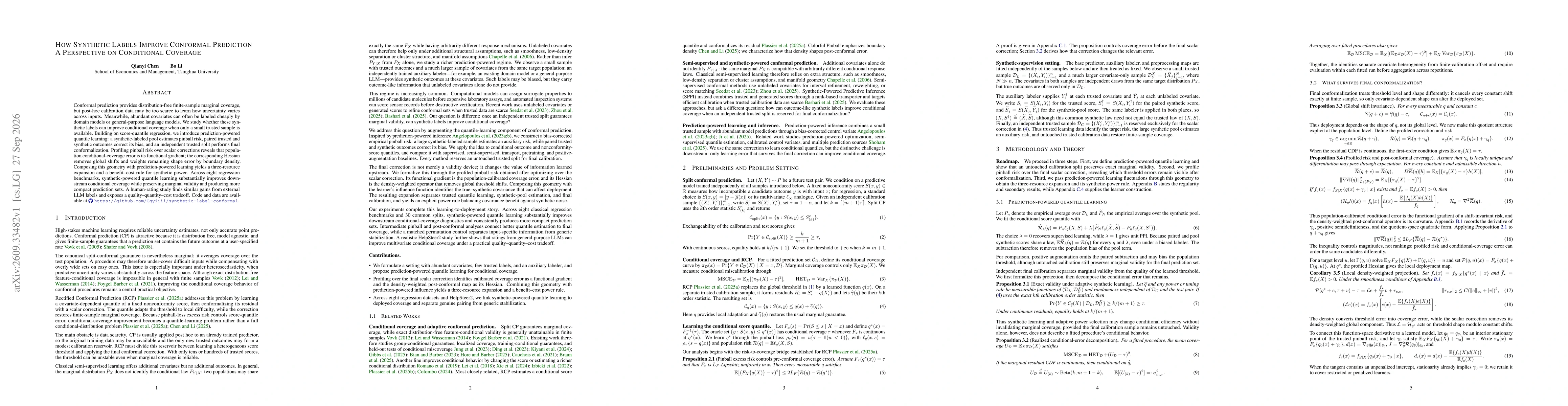 Thumbnail for How Synthetic Labels Improve Conformal Prediction: A Perspective on Conditional Coverage