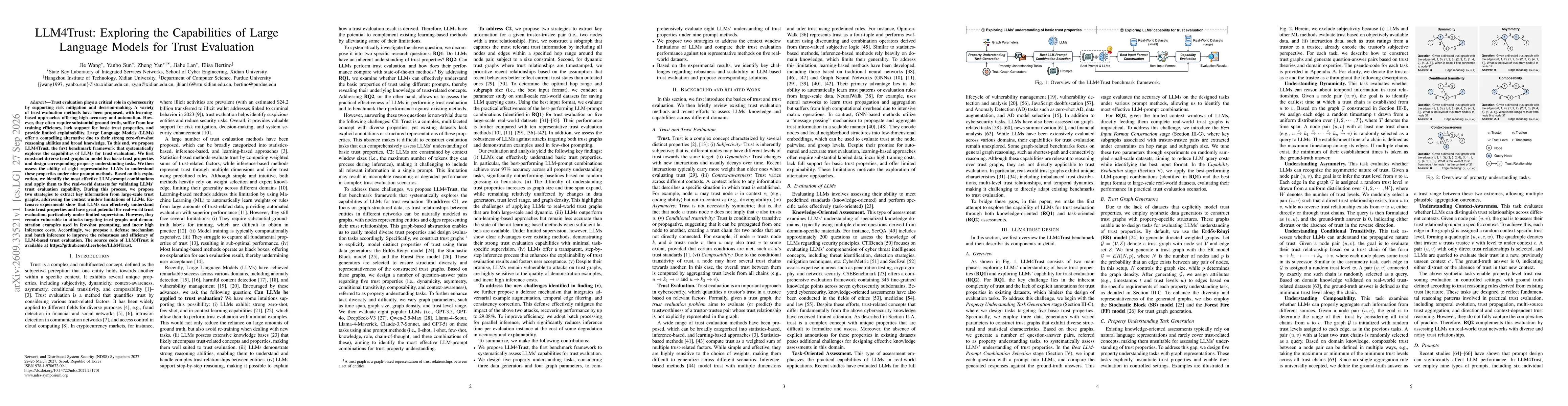 Thumbnail for LLM4Trust: Exploring the Capabilities of Large Language Models for Trust Evaluation