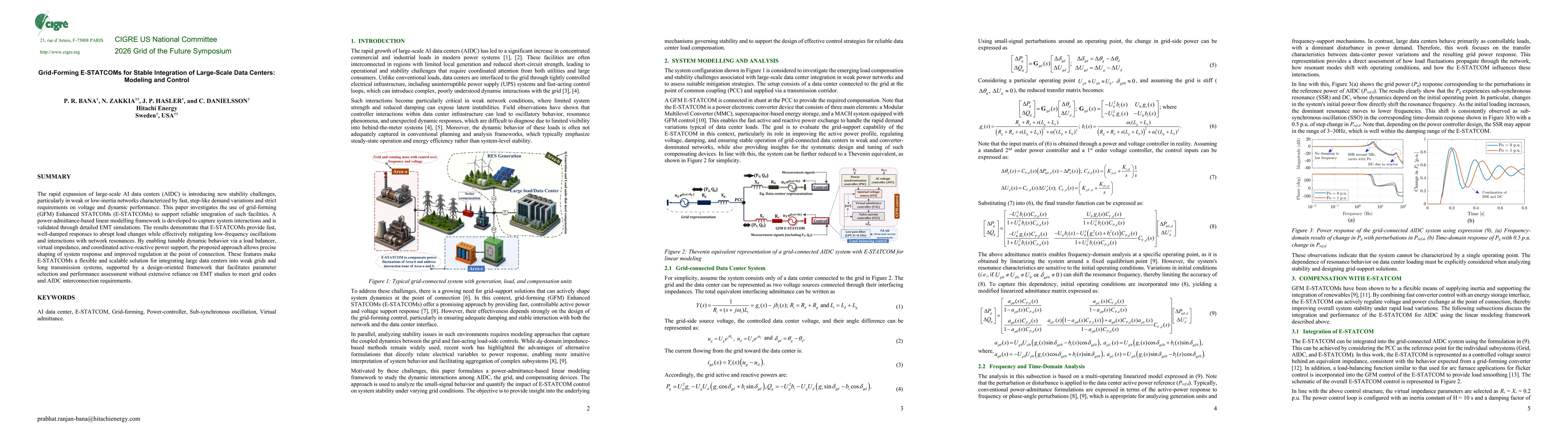 Thumbnail for Grid-Forming E-STATCOMs for Stable Integration of Large-Scale Data Centers: Modeling and Control