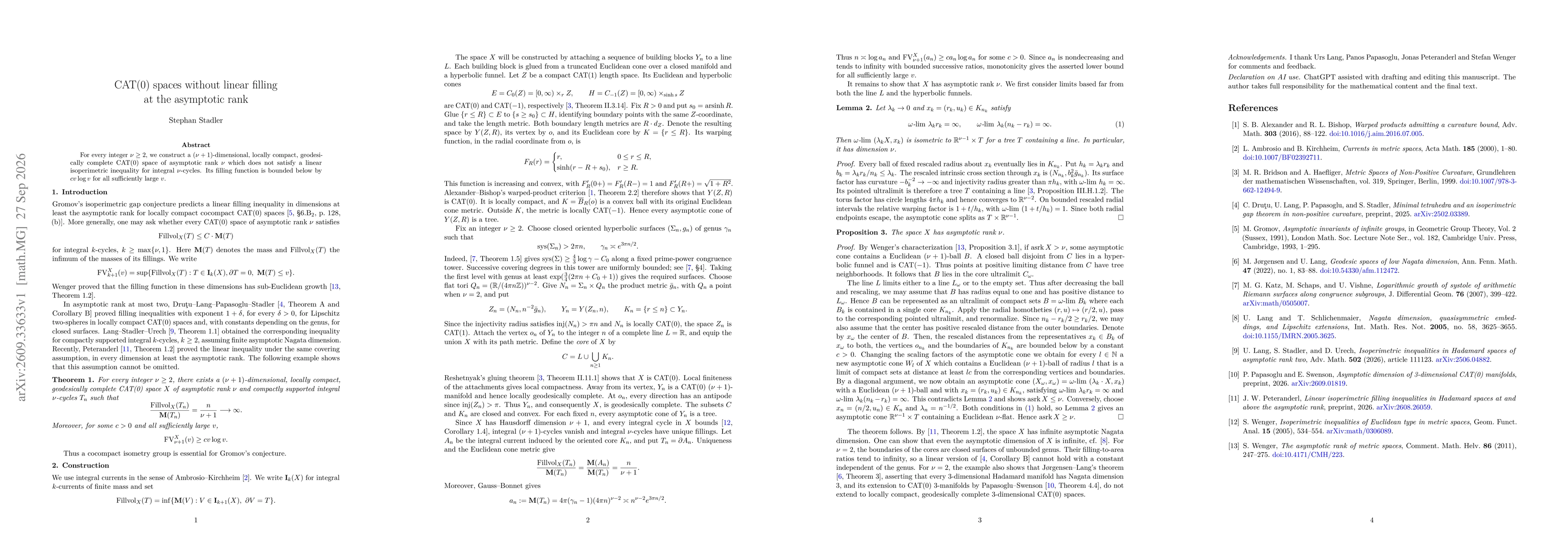 Thumbnail for CAT(0) spaces without linear filling at the asymptotic rank