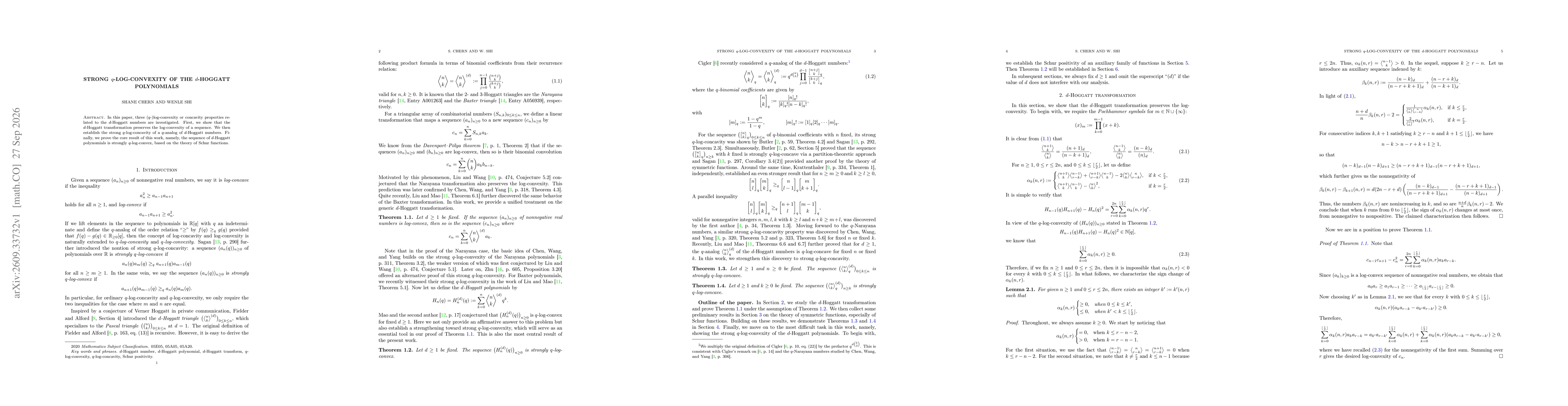 Thumbnail for Strong $q$-log-convexity of the $d$-Hoggatt polynomials