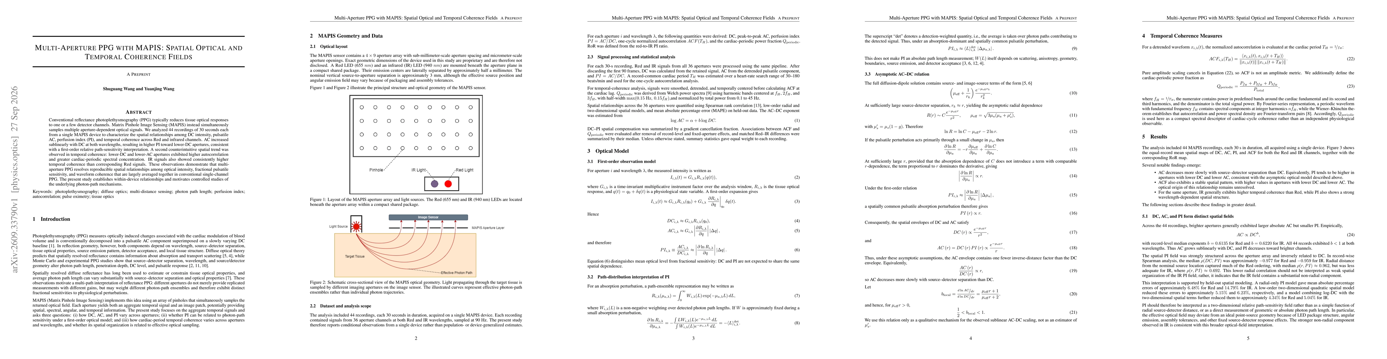 Thumbnail for Multi-Aperture PPG with MAPIS: Spatial Optical and Temporal Coherence Fields