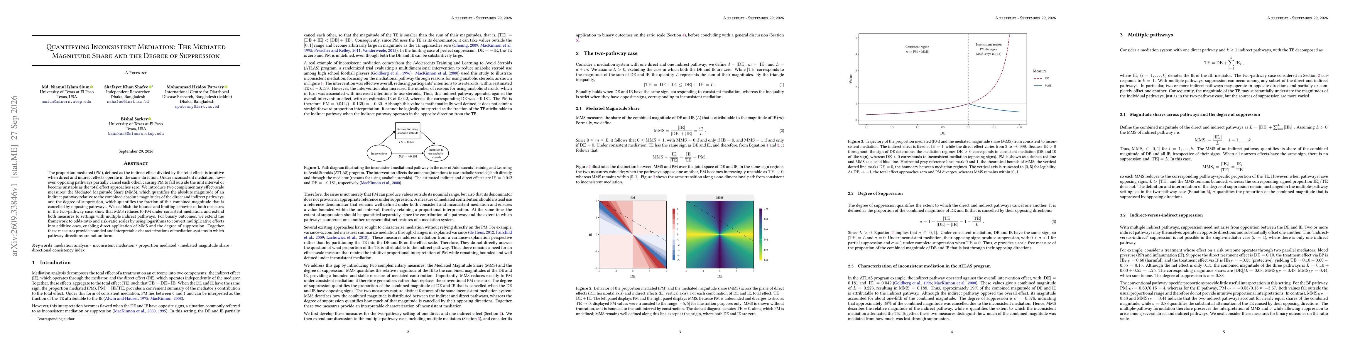 Thumbnail for Quantifying Inconsistent Mediation: The Mediated Magnitude Share and the Degree of Suppression